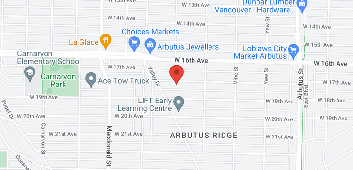map of 2496 W 18 AVENUE